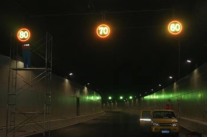 高速車輛行駛限速指示牌 LED可變限速顯示屏 車輛限速指示牌