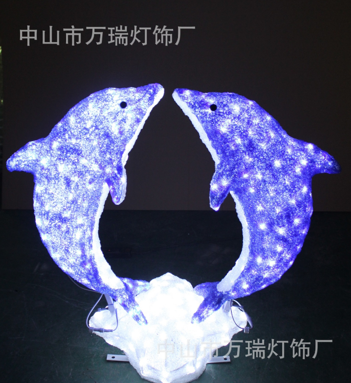 太陽能LED海豚滴塑燈廠家