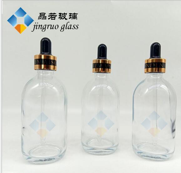 現(xiàn)貨精油瓶 玻璃滴管瓶新款套肩精華液瓶玻尿酸精油分裝瓶