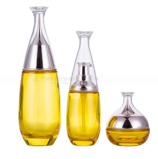 廠家直銷 乳液瓶 護(hù)膚品現(xiàn)貨化妝品瓶 套裝瓶 玻璃瓶膏霜瓶