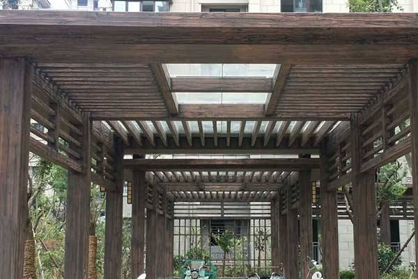 公園木紋漆施工工藝藝彩建材包工
