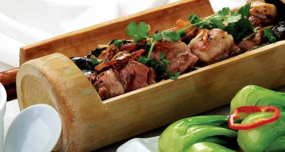 竹筒飯香菇雞丁竹筒飯長沙特色快餐培訓班一對一指導