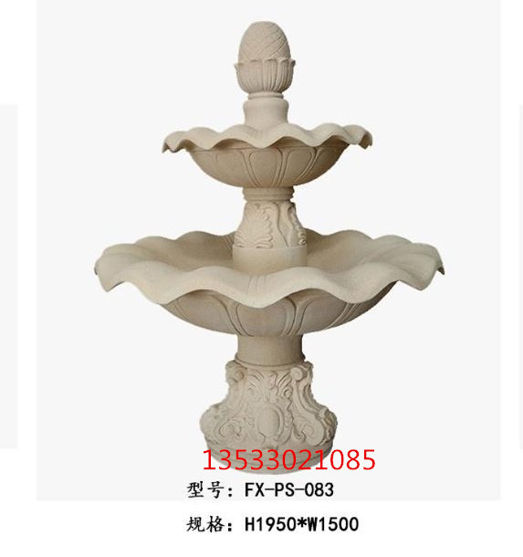 歐式砂巖噴泉_人造砂巖景觀噴泉_大型景觀噴泉雕塑廠家_仿石材歐式噴泉