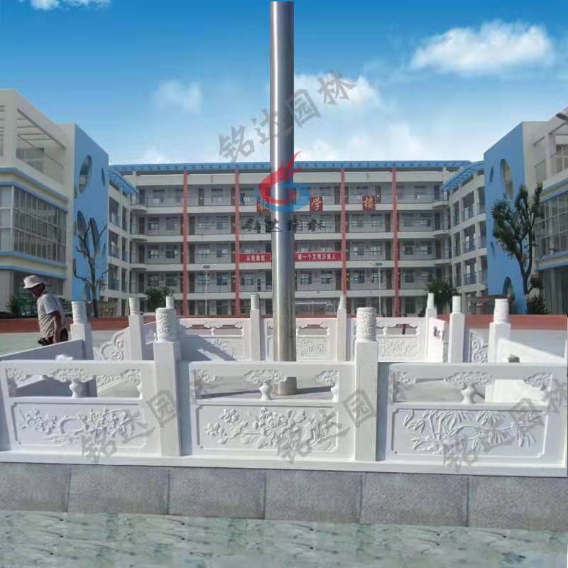 草白玉河道河堤石欄桿草白玉石欄桿