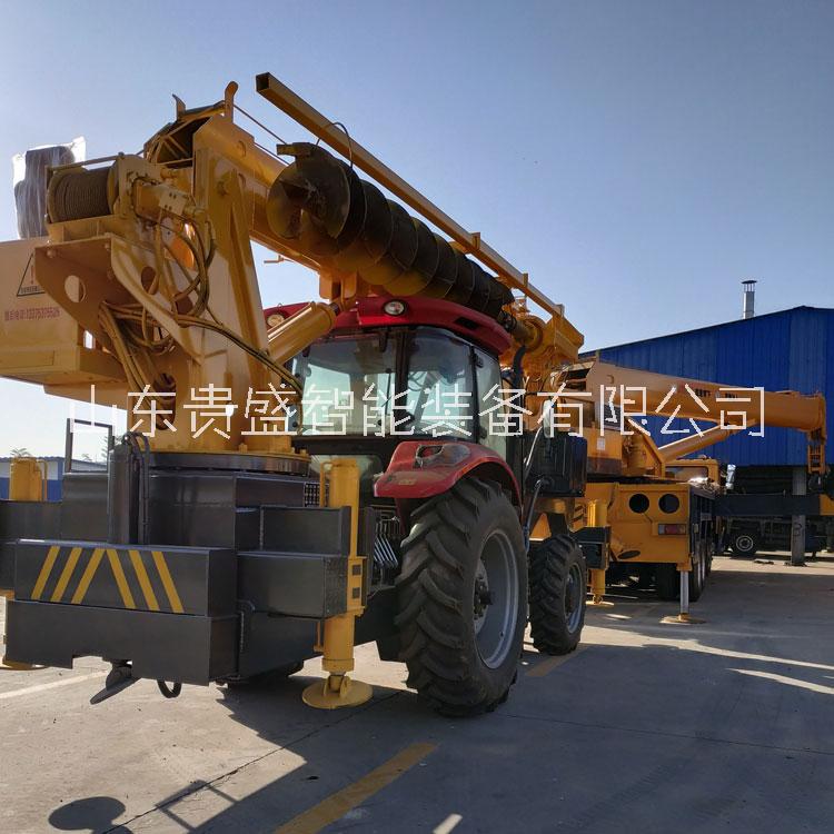 農(nóng)用拖拉機(jī)越野吊車 8-12噸四驅(qū)拖拉機(jī)吊車 電線桿立桿鉆孔吊車 拖拉機(jī)吊鉆一體機(jī)
