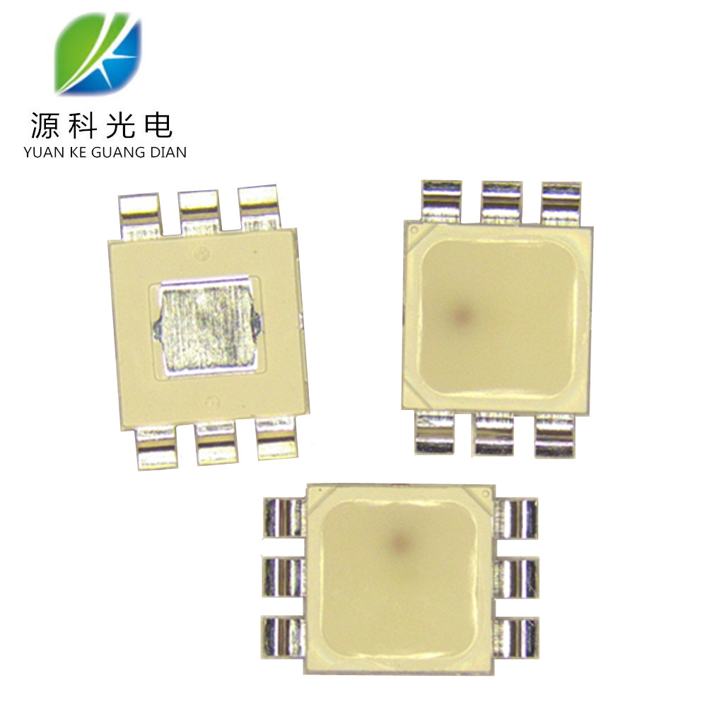 LED燈珠廠家 5074RGB燈珠霧狀 六腳全彩RGB5074燈珠 光宏芯片封