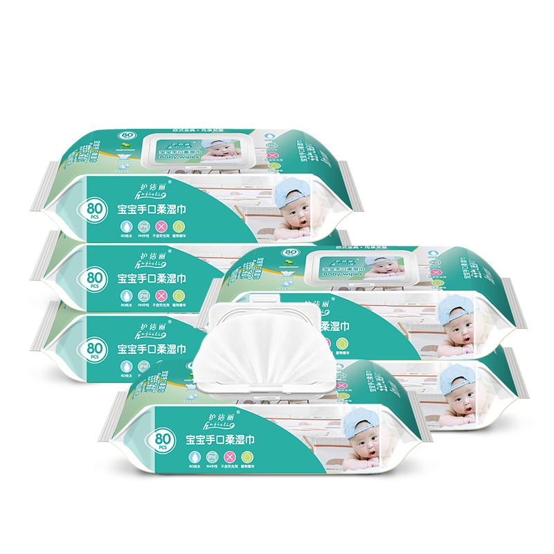 寶寶濕巾帶蓋80片*2包