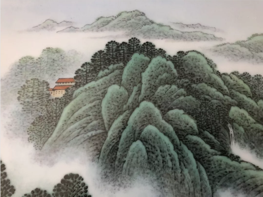 家裝玄關(guān)客廳臥室陶瓷壁畫(huà)背景墻王志遠(yuǎn)陶瓷壁畫(huà)定制陶瓷壁畫(huà)廠(chǎng)家 白云深處有人家陶瓷壁畫(huà)