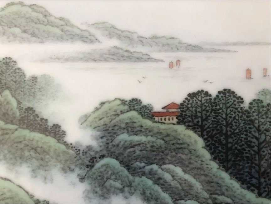 家裝玄關(guān)客廳臥室陶瓷壁畫(huà)背景墻王志遠(yuǎn)陶瓷壁畫(huà)定制陶瓷壁畫(huà)廠(chǎng)家 白云深處有人家陶瓷壁畫(huà)