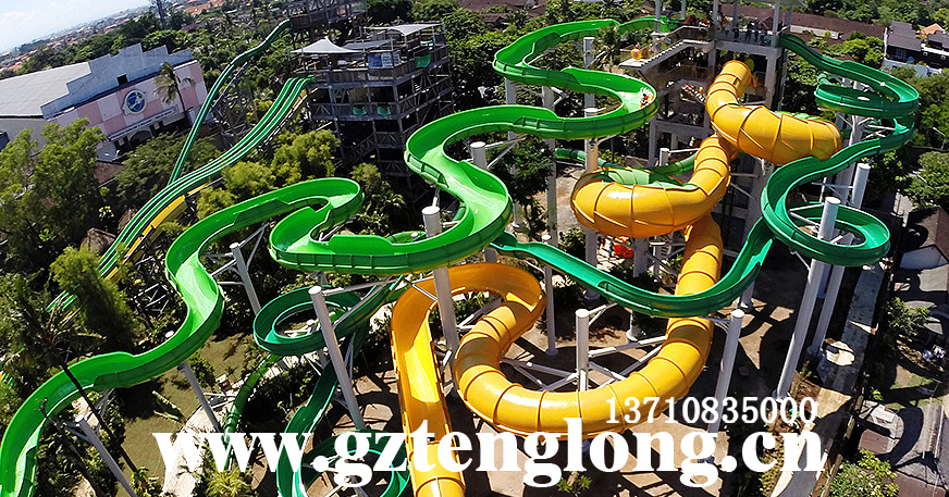 空中漂流滑梯玻璃鋼滑道水上游樂設(shè)施