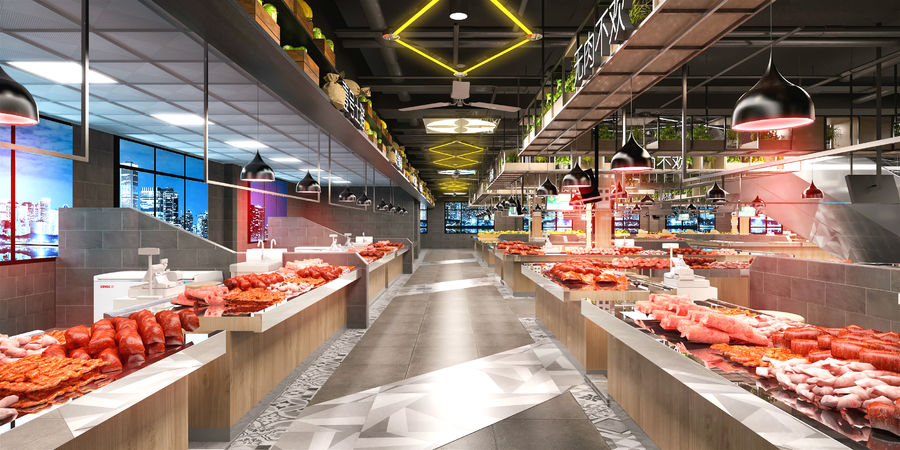 岳陽農(nóng)貿(mào)市場裝修設(shè)計 岳陽菜市場裝修設(shè)計 咨詢長沙壹番設(shè)計院