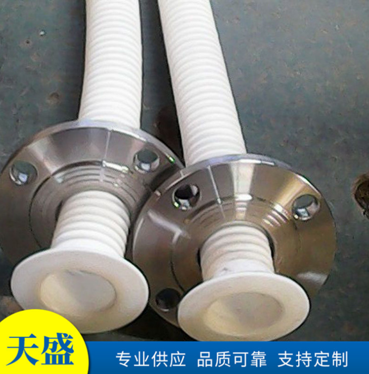 不銹鋼法蘭104四氟軟管 法蘭襯四氟金屬軟管 不銹鋼波紋管
