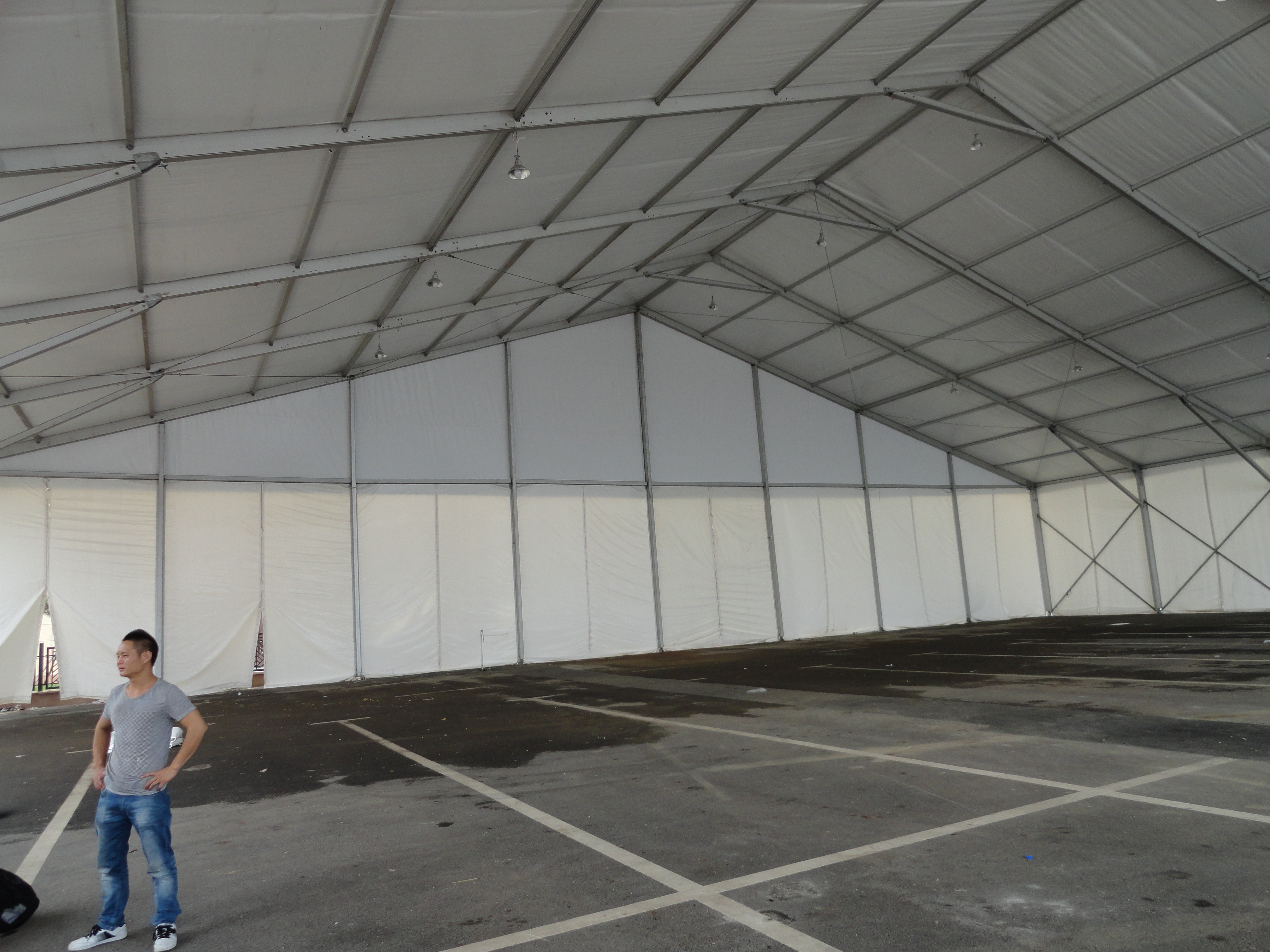 地鐵施工防塵隔離棚裝配式篷出租篷大跨度全封閉施工鋁棚出租