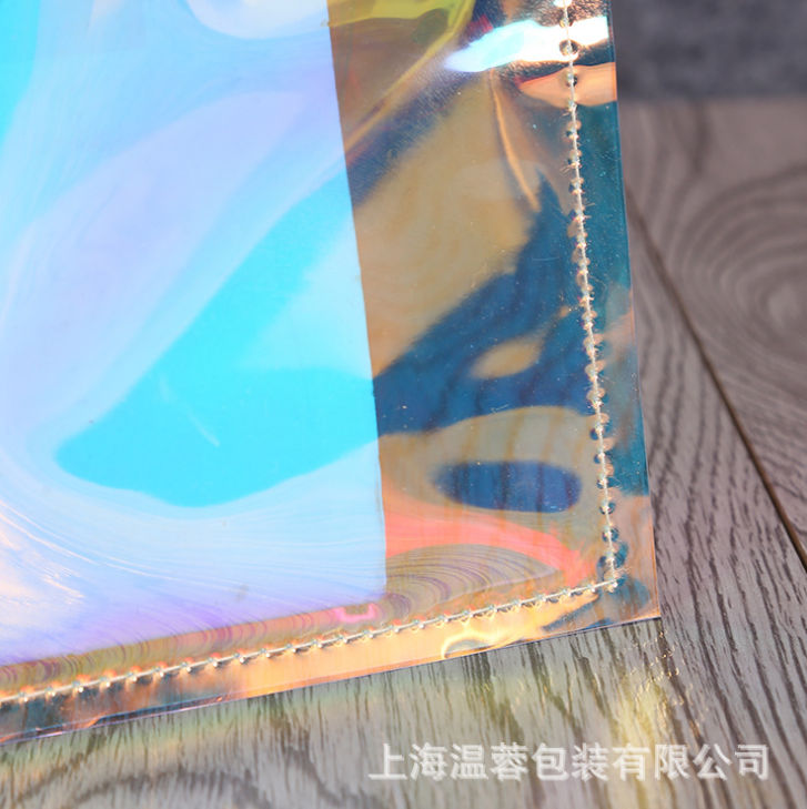 廠家定制 鐳射PVC精美手提袋 時尚幻彩手提袋 購物服飾包裝袋