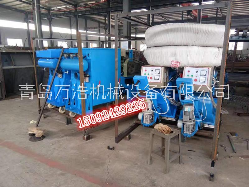 青島萬浩單拋頭環(huán)保除銹設備小型路面拋丸機移動式鋼板拋丸除銹機