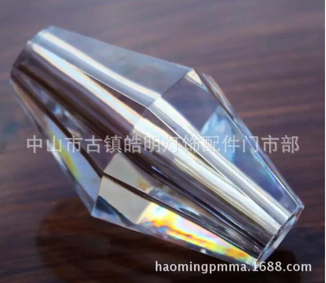 注塑亞克力燈具配件創(chuàng)意擺件禮品亞克力燈飾臺燈中柱配件57菱形柱 亞克力菱形柱