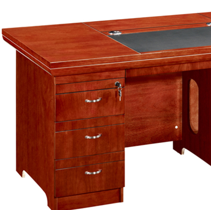 家具廠家直銷 佛山商業(yè)辦公桌價格 中式實木辦公桌 實木皮封邊辦公桌定制