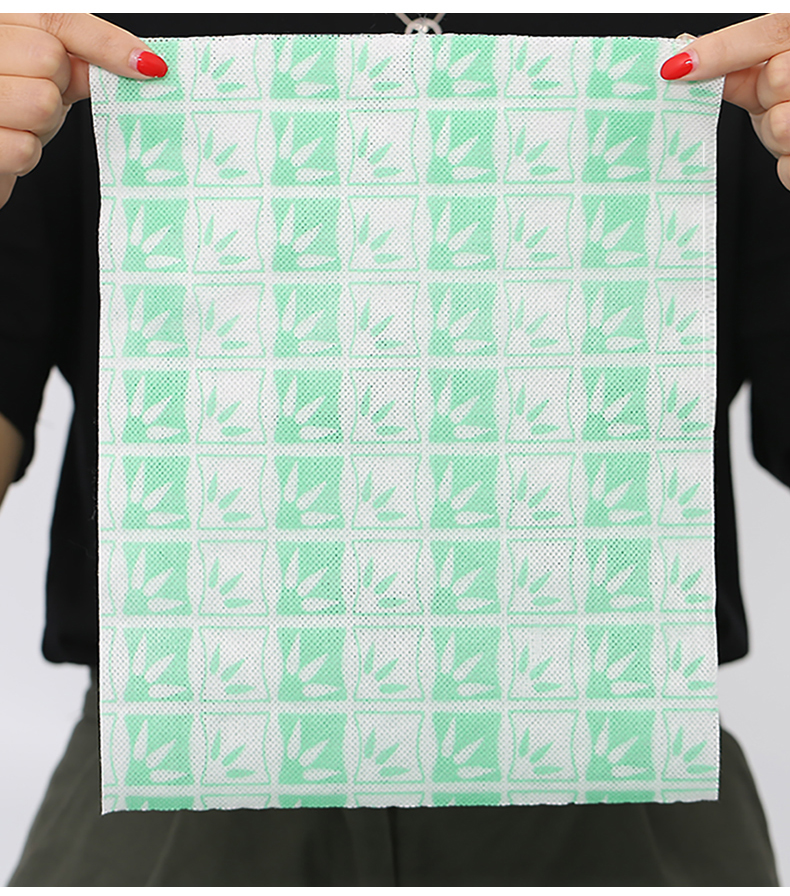一次性竹葉紋抹布，咔咔瑪竹纖維洗碗布，無(wú)紡布抹布廚房清潔布