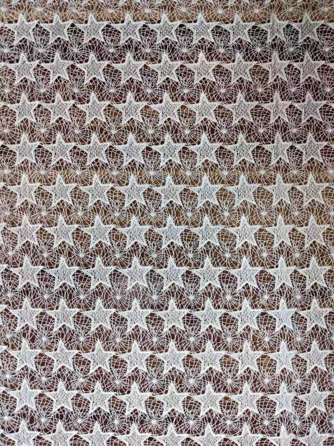 水溶花邊刺繡牛奶絲滿幅蕾絲時尚女裝電腦花邊