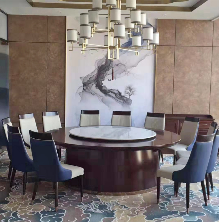 現(xiàn)代輕奢電動(dòng)餐桌 定制 佛山自動(dòng)旋轉(zhuǎn)圓桌廠家 會(huì)所電動(dòng)餐桌定制