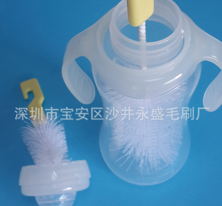 廠家供應(yīng)帶鉤奶瓶刷 深圳奶瓶清潔刷廠家 奶嘴刷 洗奶瓶刷 奶瓶吸管*刷