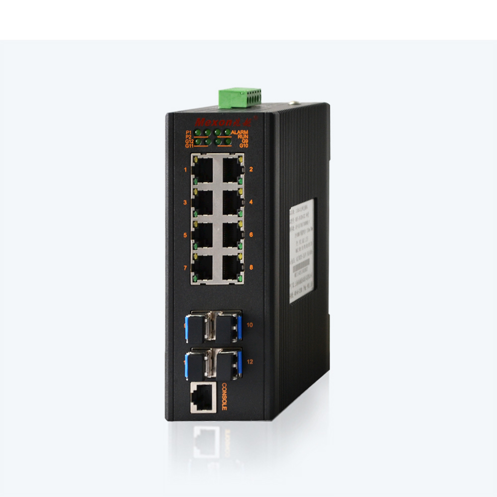MIE-2412M  8GE+4GSFP卡軌式全千兆網(wǎng)管型工業(yè)以太網(wǎng)交換機(jī)