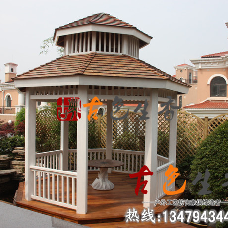 八角戶外涼亭 現(xiàn)代簡約木質(zhì)亭子  歐式?jīng)鐾ざㄖ苾r格