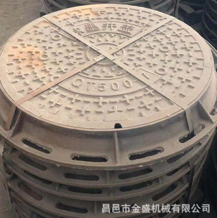輕型球墨鑄鐵井蓋 山東圓形污水井蓋價格 學校小區(qū)排水井蓋 規(guī)格可定制