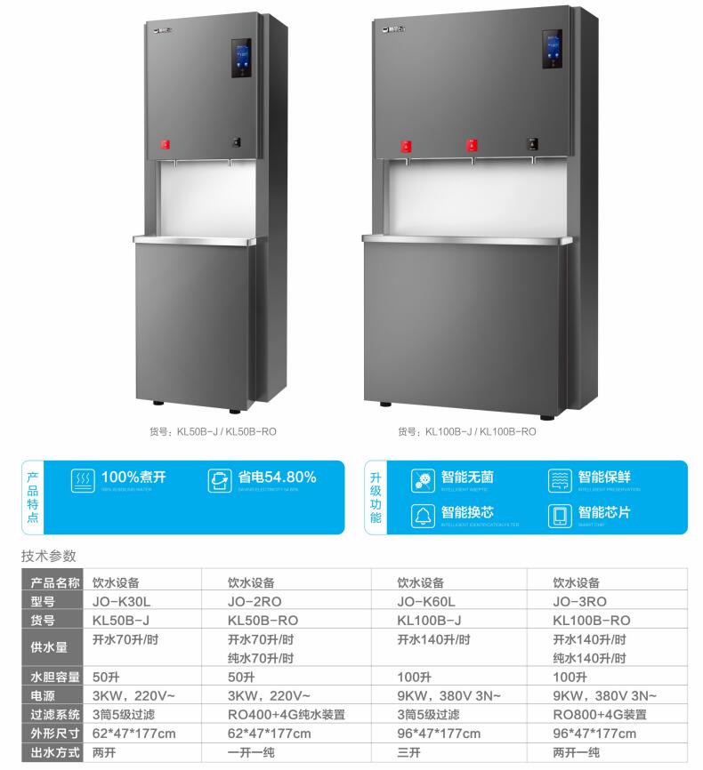 碧麗辦公室凈水器 KL35A3工廠直飲水機 步進式開水器