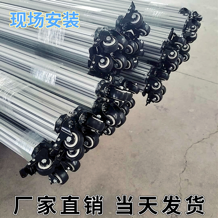 定制 鋁合金帶輪八棱柱展板隔斷 鋁合金展架隔斷屏風