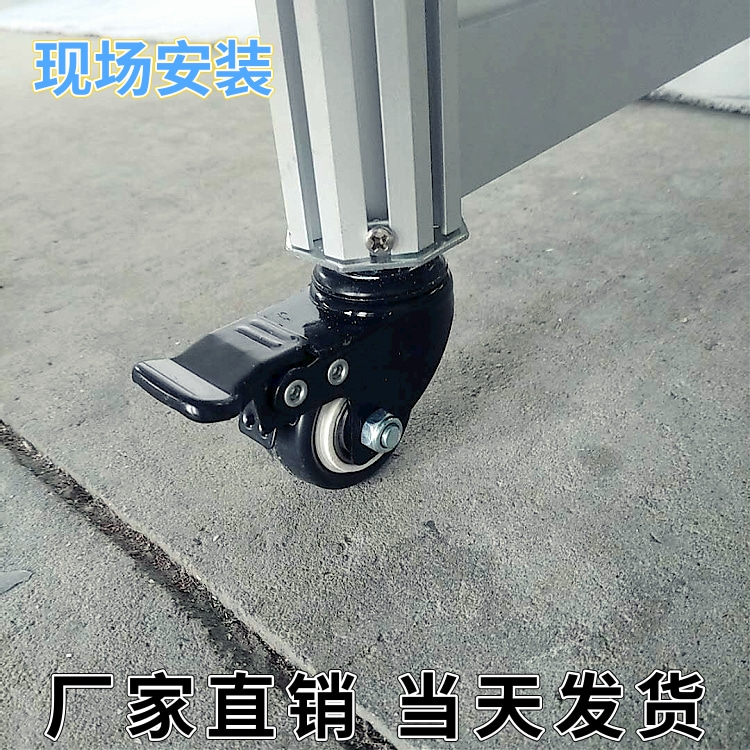 定制 鋁合金帶輪八棱柱展板隔斷 鋁合金展架隔斷屏風