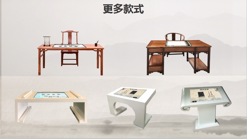 圖書(shū)館書(shū)法體驗(yàn)一體機(jī)，英策臨摹書(shū)法桌廠家直銷(xiāo)，英策圖書(shū)館棋盤(pán)桌*惠