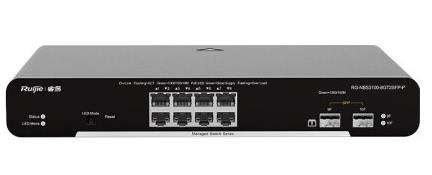 銳捷 8口千兆二層網(wǎng)管POE交換機(jī) RG-NBS3100-8GT2SFP-P 千兆上聯(lián)
