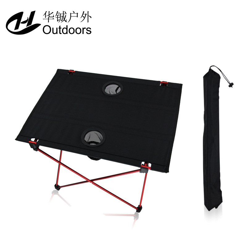戶外折疊桌椅 鋁合金便攜式桌子輕便雙層牛津布野營燒烤野餐桌
