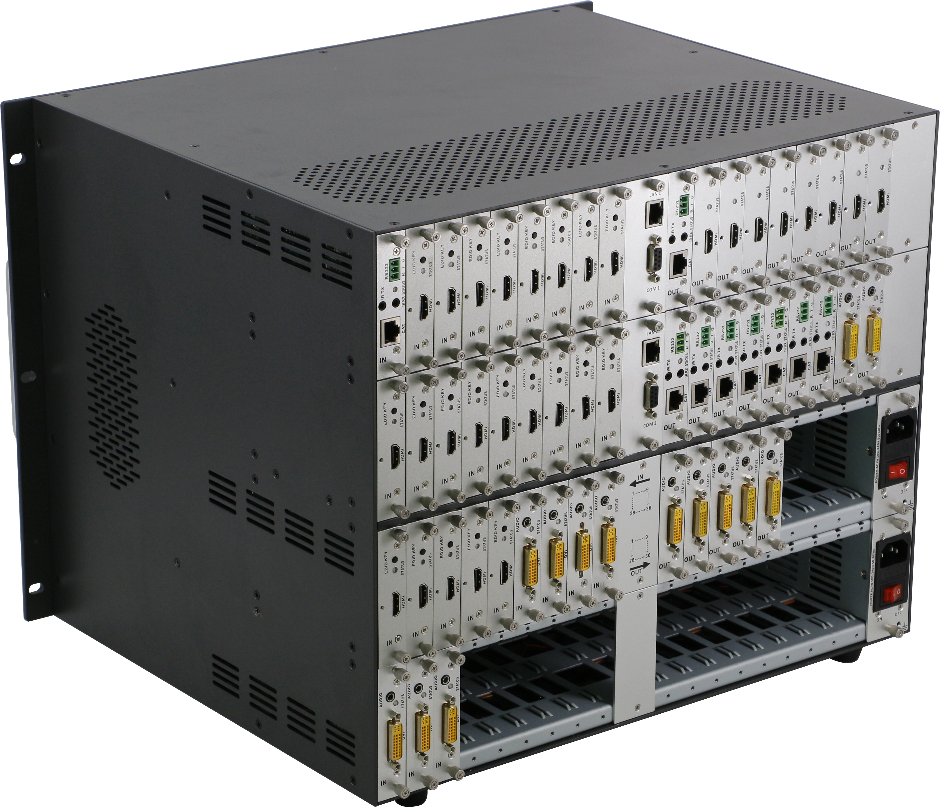 插卡式音視頻高清混合矩陣36進(jìn)36出/18進(jìn)18出/9進(jìn)9出