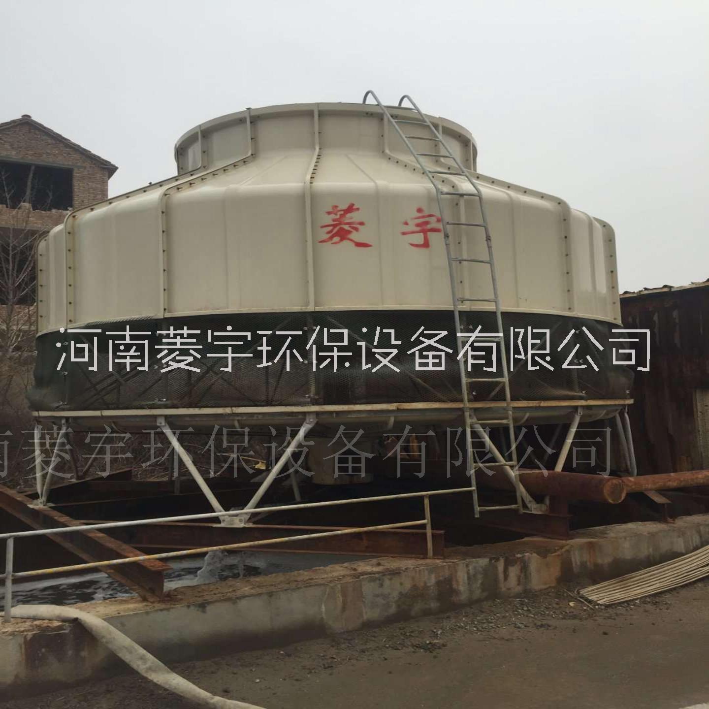 河南鶴壁300噸圓形冷卻塔玻璃鋼逆流低噪音冷卻塔風(fēng)機(jī)更換及填料更換