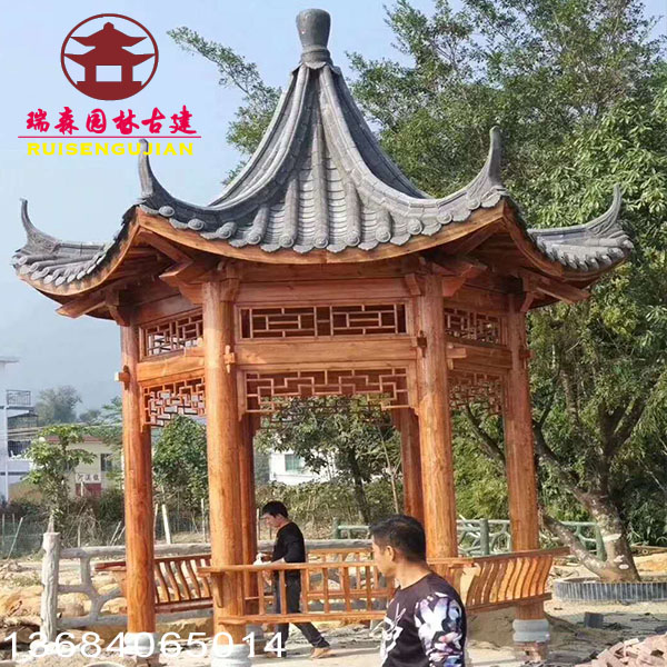 資陽六角涼亭維修制作廠家
