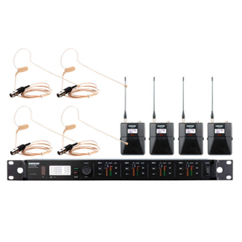 舒爾ULXD14Q/MX153 Shure 一拖四無(wú)線耳戴頭戴式話(huà)筒 四通道無(wú)線話(huà)筒