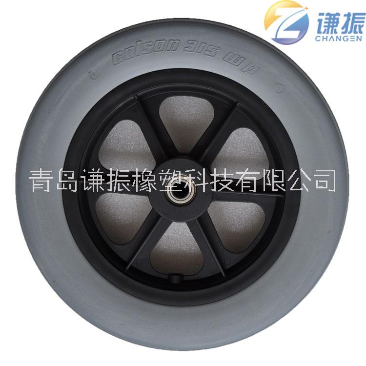 工廠生產(chǎn)12寸pu輪 實心輪 塑料輪轂 批發(fā)輪子 手推車輪 代步車輪 耐磨耐用