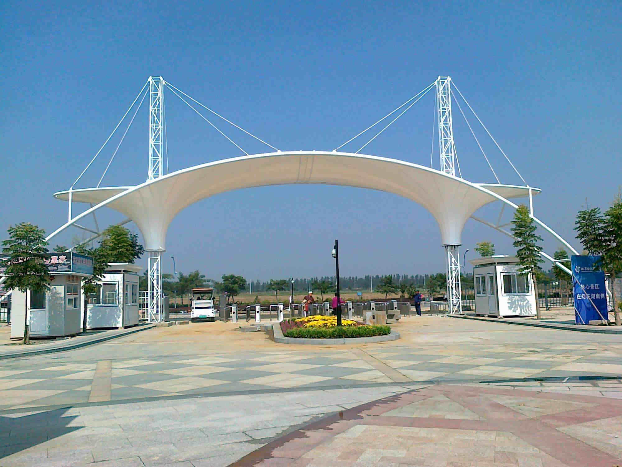 六盤水承建大型景觀膜結(jié)構(gòu)工程 戶外景觀膜結(jié)構(gòu)雨篷 公園張拉膜景觀蓬