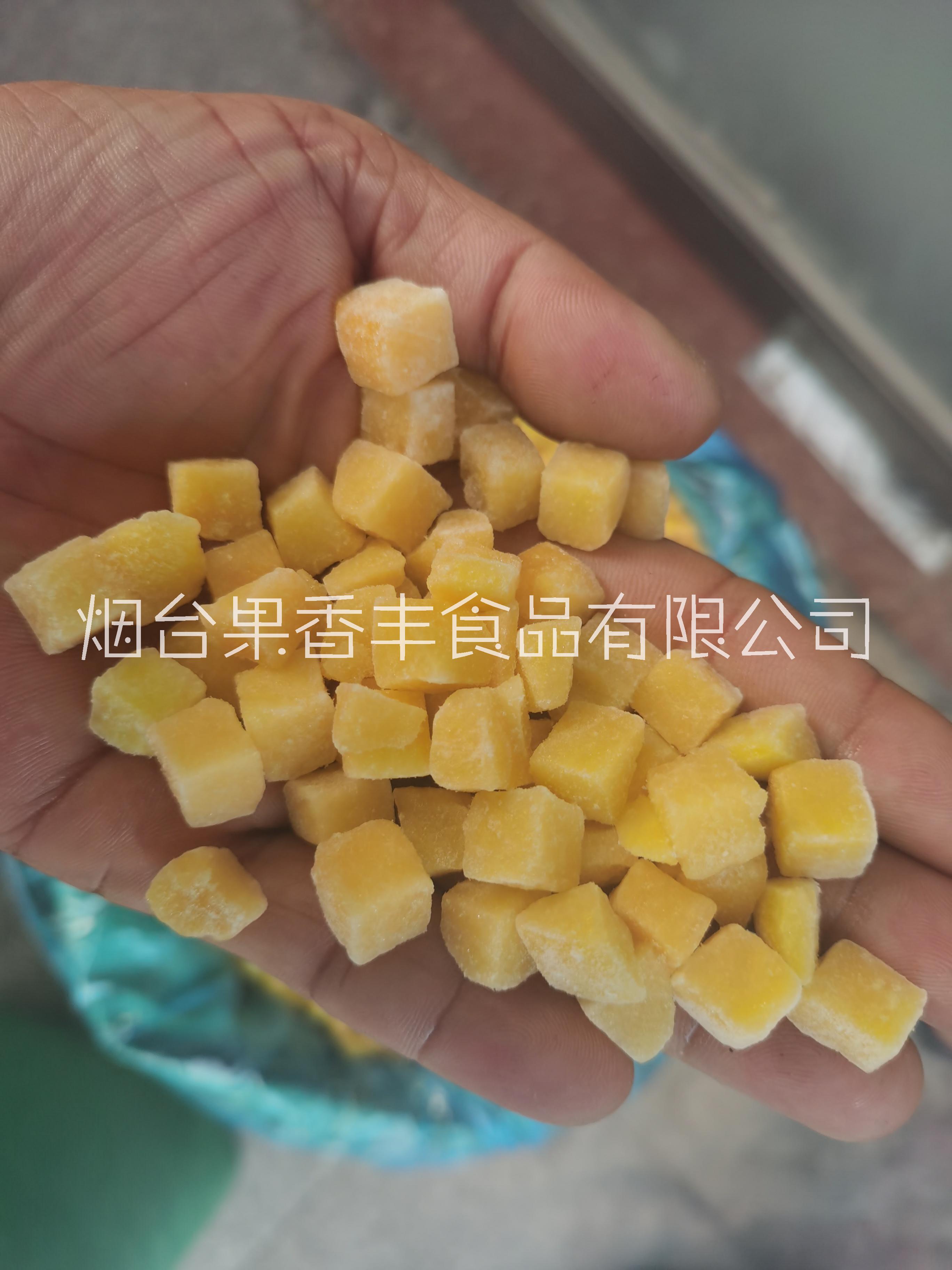 加工批發(fā)冷凍黃桃丁5毫米速凍水果烘焙果肉粒
