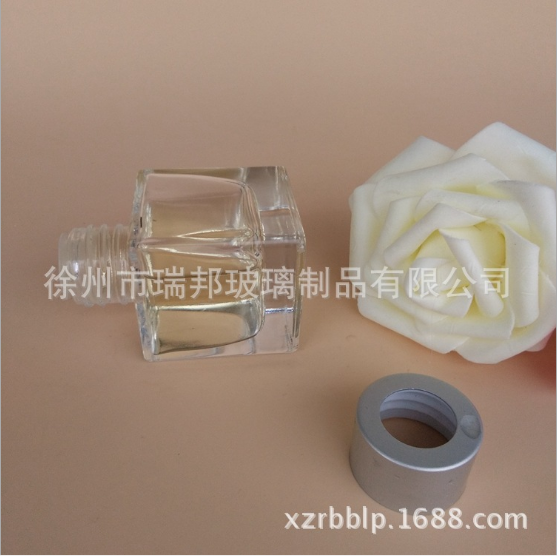 香薰瓶方形無火50ml方香薰瓶厚底精油瓶 香水瓶香薰玻璃瓶定制