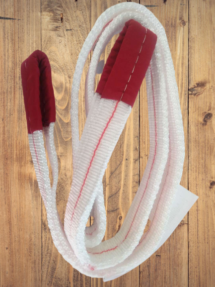 雙扣白色耐磨扁平吊裝帶 起吊帶定做廠家