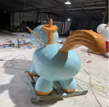 玻璃鋼飛馬雕塑 商場美陳動物雕塑 肇慶玻璃鋼雕塑廠家