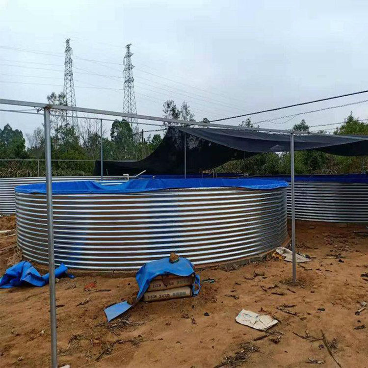 水產(chǎn)養(yǎng)殖帆布水池-新型圓形鍍鋅板水池-戶外高密度養(yǎng)魚帆布池-養(yǎng)蝦水池防水布