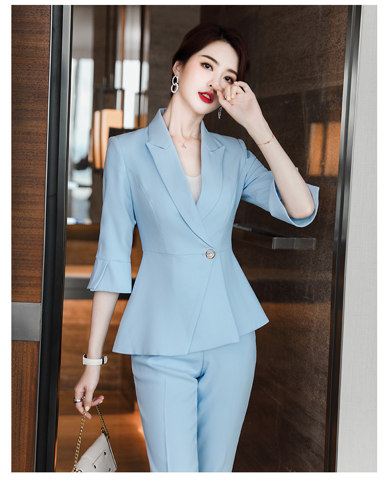定做防靜電工作服_高端職業(yè)裝定做廠家_定做西服廠家哪家好_【工廠直銷】 白領(lǐng)職業(yè)裝訂做