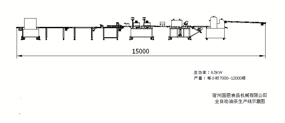 全自動(dòng)多道油條生產(chǎn)線  國恩牛系