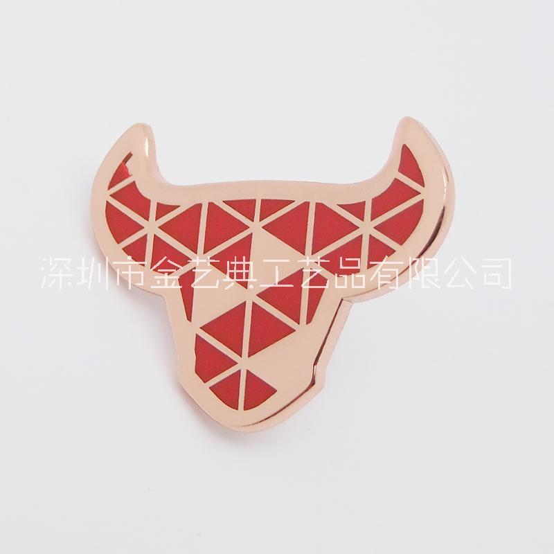 牛頭系列徽章訂制 琺瑯工藝牛頭系列徽章訂制