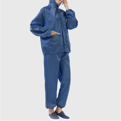 防靜電分體連帽 防塵連帽上衣分體工作服無塵防靜電套裝男女分體連帽