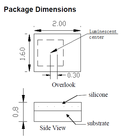 貼片2016LED燈珠 SMD 2016LED